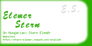 elemer stern business card